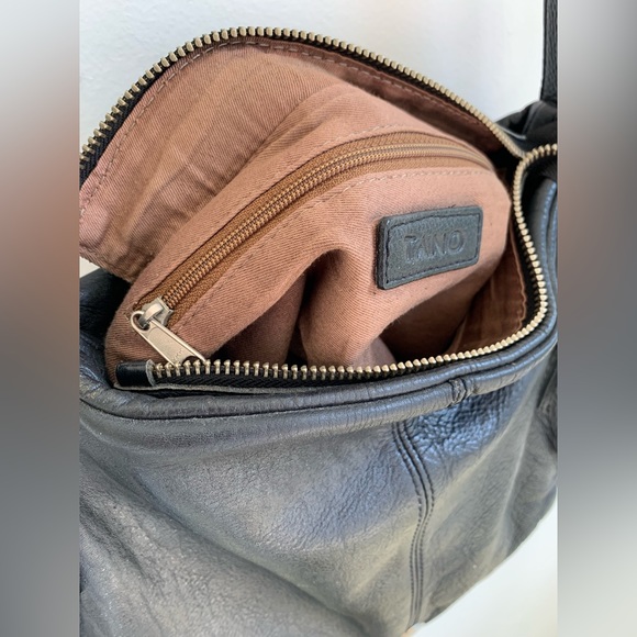 Tano Bag .Black leather crossbody purse with zipper. Used - Picture 8 of 14